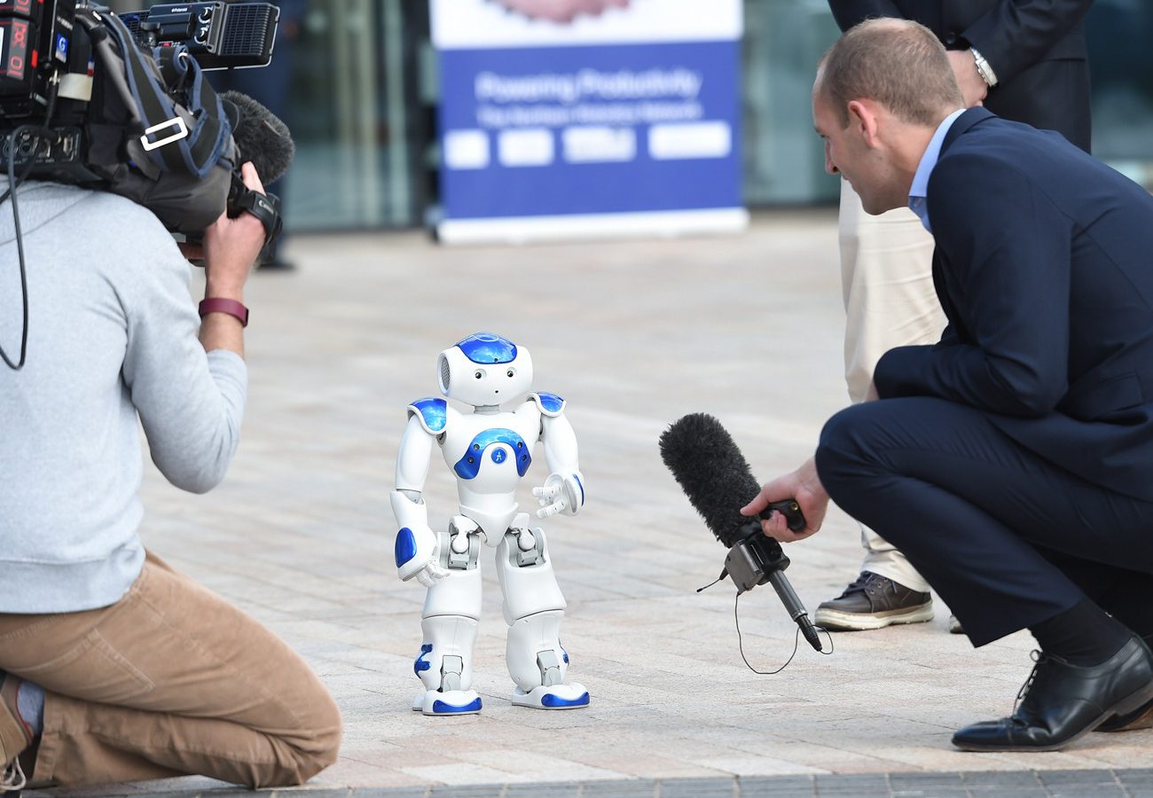 TV interview with a Robot